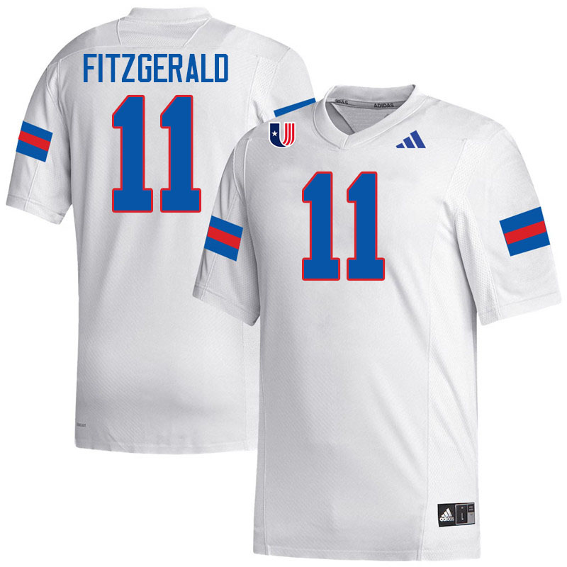 West Georgia Wolves #11 Colton Fitzgerald College Football Jerseys,Uniforms-White